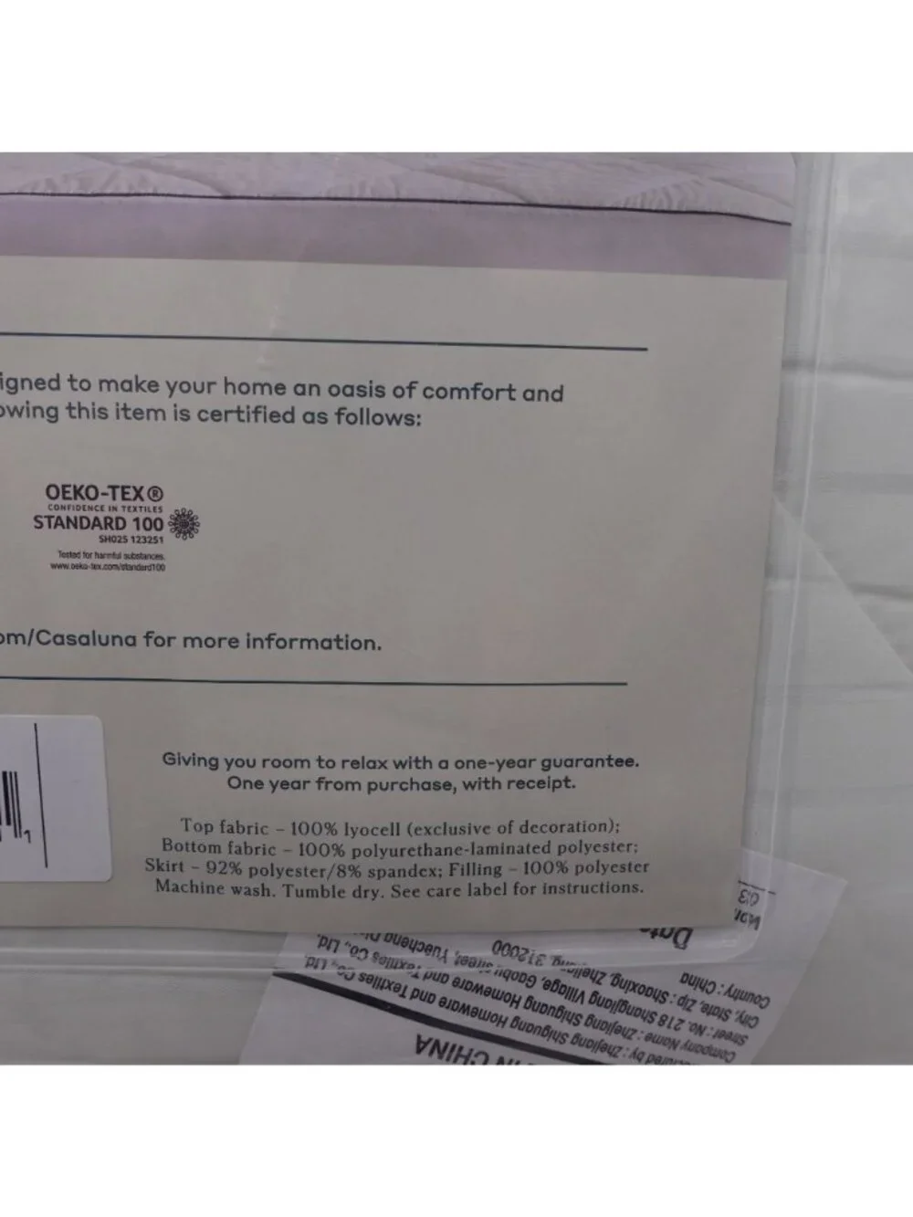 NWD Casaluna Cool Plush Mattress Pad White Full Comfort Home Deco
